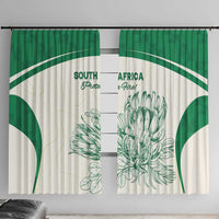South Africa Cricket Window Curtain Protea Fire - Wonder Print Shop