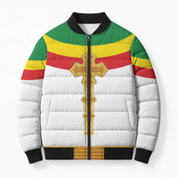 Ethiopia Meskel Bomber Puffer Jacket Ethiopian Cross - Wonder Print Shop