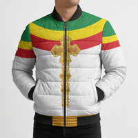 Ethiopia Meskel Bomber Puffer Jacket Ethiopian Cross - Wonder Print Shop