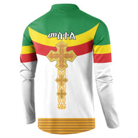 Ethiopia Meskel Button Sweatshirt Ethiopian Cross - Wonder Print Shop