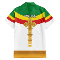 Ethiopia Meskel Family Matching Long Sleeve Bodycon Dress and Hawaiian Shirt Ethiopian Cross - Wonder Print Shop