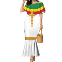 Ethiopia Meskel Family Matching Mermaid Dress and Hawaiian Shirt Ethiopian Cross - Wonder Print Shop