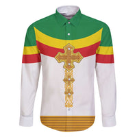 Ethiopia Meskel Family Matching Tank Maxi Dress and Hawaiian Shirt Ethiopian Cross - Wonder Print Shop