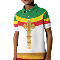 Ethiopia Meskel Kid Polo Shirt Ethiopian Cross - Wonder Print Shop
