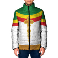 Ethiopia Meskel Padded Jacket Ethiopian Cross - Wonder Print Shop