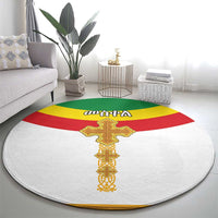 Ethiopia Meskel Round Carpet Ethiopian Cross - Wonder Print Shop