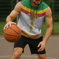 Ethiopia Meskel Sleeveless Hoodie Ethiopian Cross - Wonder Print Shop