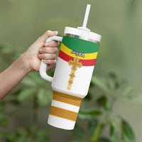 Ethiopia Meskel Tumbler With Handle Ethiopian Cross - Wonder Print Shop