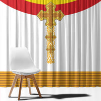 Ethiopia Meskel Window Curtain Ethiopian Cross - Wonder Print Shop