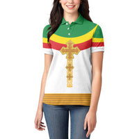 Ethiopia Meskel Women Polo Shirt Ethiopian Cross - Wonder Print Shop