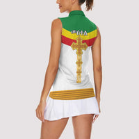 Ethiopia Meskel Women Sleeveless Polo Shirt Ethiopian Cross - Wonder Print Shop