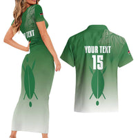 Custom Kenya Football Couples Matching Short Sleeve Bodycon Dress and Hawaiian Shirt Go Champions Harambee Stars - Wonder Print Shop