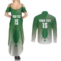 Custom Kenya Football Couples Matching Summer Maxi Dress and Long Sleeve Button Shirt Go Champions Harambee Stars - Wonder Print Shop