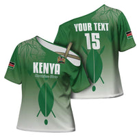 Custom Kenya Football Cross Shoulder Shirt Go Champions Harambee Stars - Wonder Print Shop
