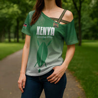 Custom Kenya Football Cross Shoulder Shirt Go Champions Harambee Stars - Wonder Print Shop