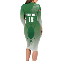 Custom Kenya Football Family Matching Long Sleeve Bodycon Dress and Hawaiian Shirt Go Champions Harambee Stars - Wonder Print Shop