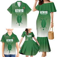 Custom Kenya Football Family Matching Mermaid Dress and Hawaiian Shirt Go Champions Harambee Stars - Wonder Print Shop