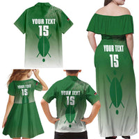 Custom Kenya Football Family Matching Off Shoulder Maxi Dress and Hawaiian Shirt Go Champions Harambee Stars - Wonder Print Shop