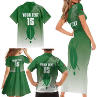 Custom Kenya Football Family Matching Short Sleeve Bodycon Dress and Hawaiian Shirt Go Champions Harambee Stars - Wonder Print Shop