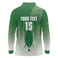 Custom Kenya Football Long Sleeve Polo Shirt Go Champions Harambee Stars - Wonder Print Shop