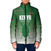 Custom Kenya Football Padded Jacket Go Champions Harambee Stars - Wonder Print Shop