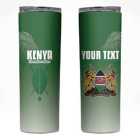 Custom Kenya Football Skinny Tumbler Go Champions Harambee Stars - Wonder Print Shop