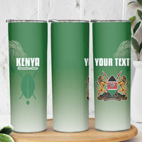 Custom Kenya Football Skinny Tumbler Go Champions Harambee Stars - Wonder Print Shop