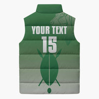 Custom Kenya Football Sleeveless Puffer Jacket Go Champions Harambee Stars - Wonder Print Shop