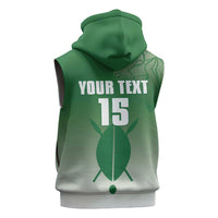 Custom Kenya Football Sleeveless Zip Hoodie Go Champions Harambee Stars - Wonder Print Shop