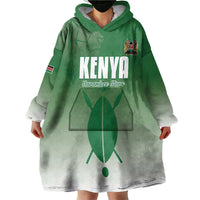 Custom Kenya Football Wearable Blanket Hoodie Go Champions Harambee Stars - Wonder Print Shop