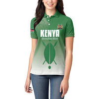 Custom Kenya Football Women Polo Shirt Go Champions Harambee Stars - Wonder Print Shop