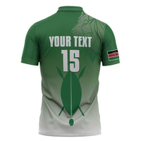 Custom Kenya Football Zipper Polo Shirt Go Champions Harambee Stars - Wonder Print Shop