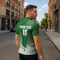 Custom Kenya Football Zipper Polo Shirt Go Champions Harambee Stars - Wonder Print Shop