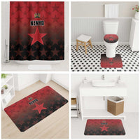 Kenya Football Bathroom Set Go Harambee Stars - Red Jersey - Wonder Print Shop