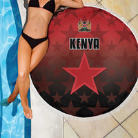 Kenya Football Beach Blanket Go Harambee Stars - Red Jersey - Wonder Print Shop