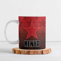 Custom Kenya Football Ceramic Mug Go Harambee Stars - Red Jersey - Wonder Print Shop