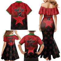 Custom Kenya Football Family Matching Mermaid Dress and Hawaiian Shirt Go Harambee Stars - Red Jersey - Wonder Print Shop