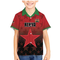 Custom Kenya Football Family Matching Mermaid Dress and Hawaiian Shirt Go Harambee Stars - Red Jersey - Wonder Print Shop