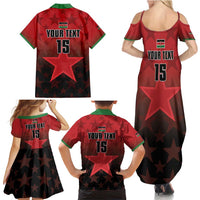 Custom Kenya Football Family Matching Summer Maxi Dress and Hawaiian Shirt Go Harambee Stars - Red Jersey - Wonder Print Shop