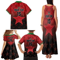 Custom Kenya Football Family Matching Tank Maxi Dress and Hawaiian Shirt Go Harambee Stars - Red Jersey - Wonder Print Shop