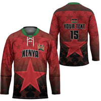 Custom Kenya Football Hockey Jersey Go Harambee Stars - Red Jersey - Wonder Print Shop