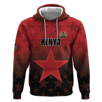 Custom Kenya Football Hoodie Go Harambee Stars - Red Jersey - Wonder Print Shop