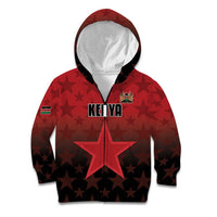 Custom Kenya Football Kid Hoodie Go Harambee Stars - Red Jersey - Wonder Print Shop