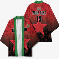 Custom Kenya Football Kimono Go Harambee Stars - Red Jersey - Wonder Print Shop