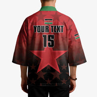 Custom Kenya Football Kimono Go Harambee Stars - Red Jersey - Wonder Print Shop