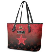 Kenya Football Leather Tote Bag Go Harambee Stars - Red Jersey - Wonder Print Shop