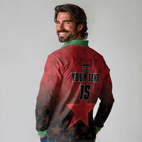 Custom Kenya Football Long Sleeve Polo Shirt Go Harambee Stars - Red Jersey - Wonder Print Shop