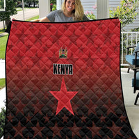 Kenya Football Quilt Go Harambee Stars - Red Jersey - Wonder Print Shop
