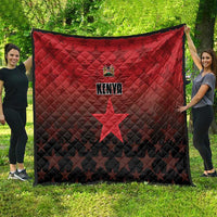 Kenya Football Quilt Go Harambee Stars - Red Jersey - Wonder Print Shop