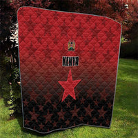 Kenya Football Quilt Go Harambee Stars - Red Jersey - Wonder Print Shop